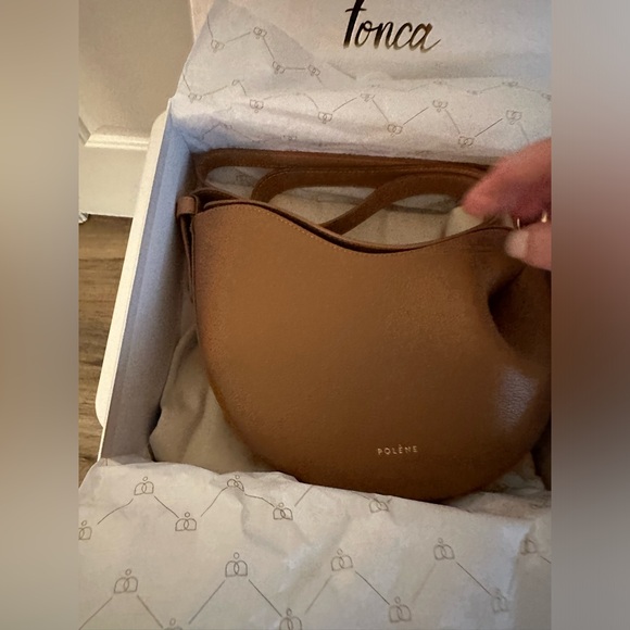 New Authentic POLENE TONCA purse! Duo Camel NIB W/dust bag - Picture 4 of 14